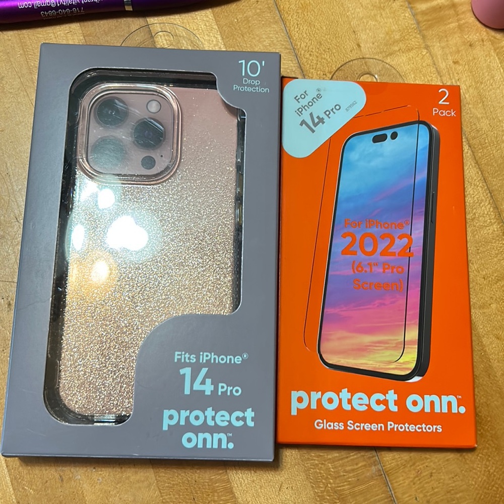 14 pro case and (2) screen protectors, NIB
